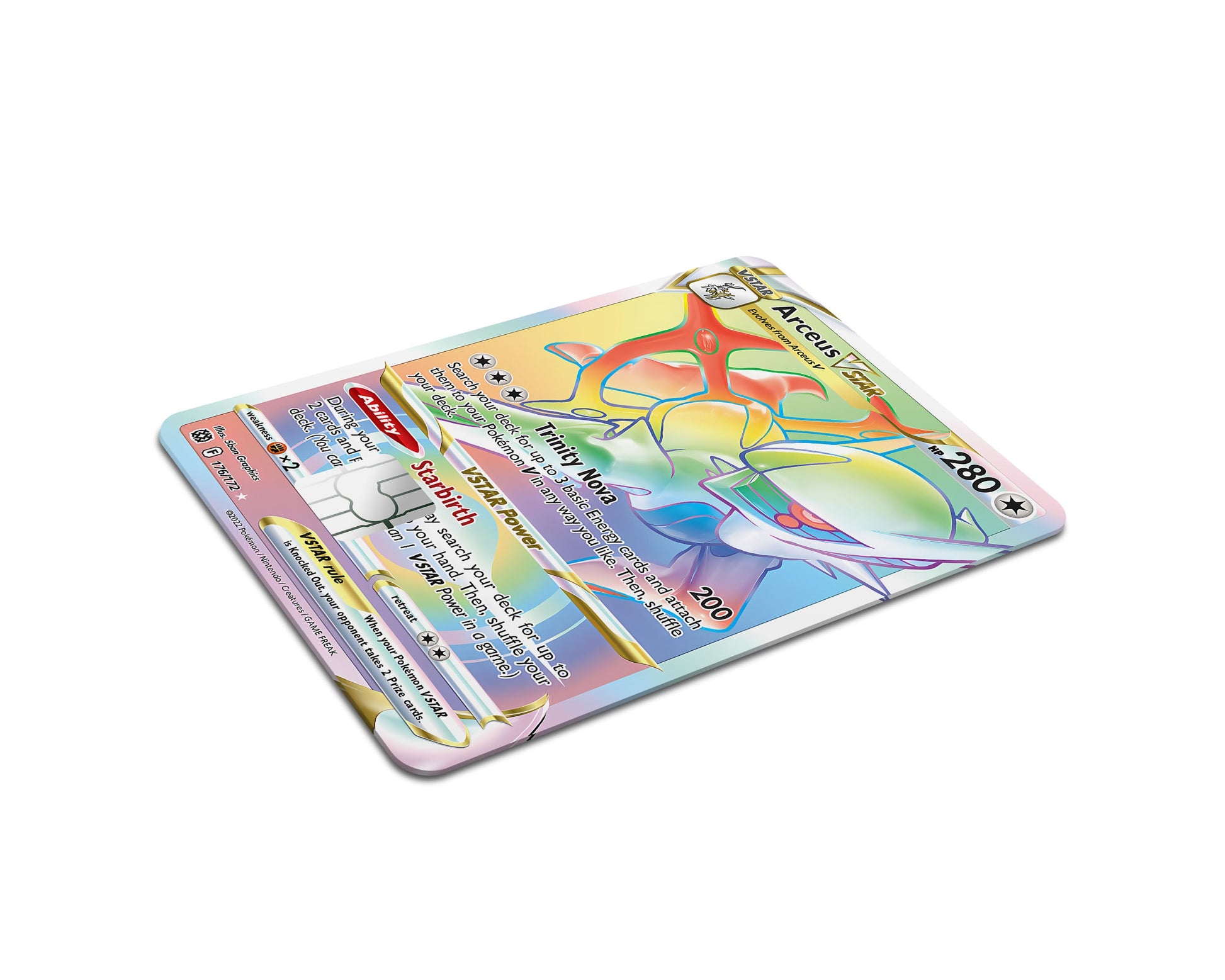 Anime Town Creations Credit Card Rainbow Arceus Pokemon Card Full Skins - Anime Pokemon Credit Card Skin