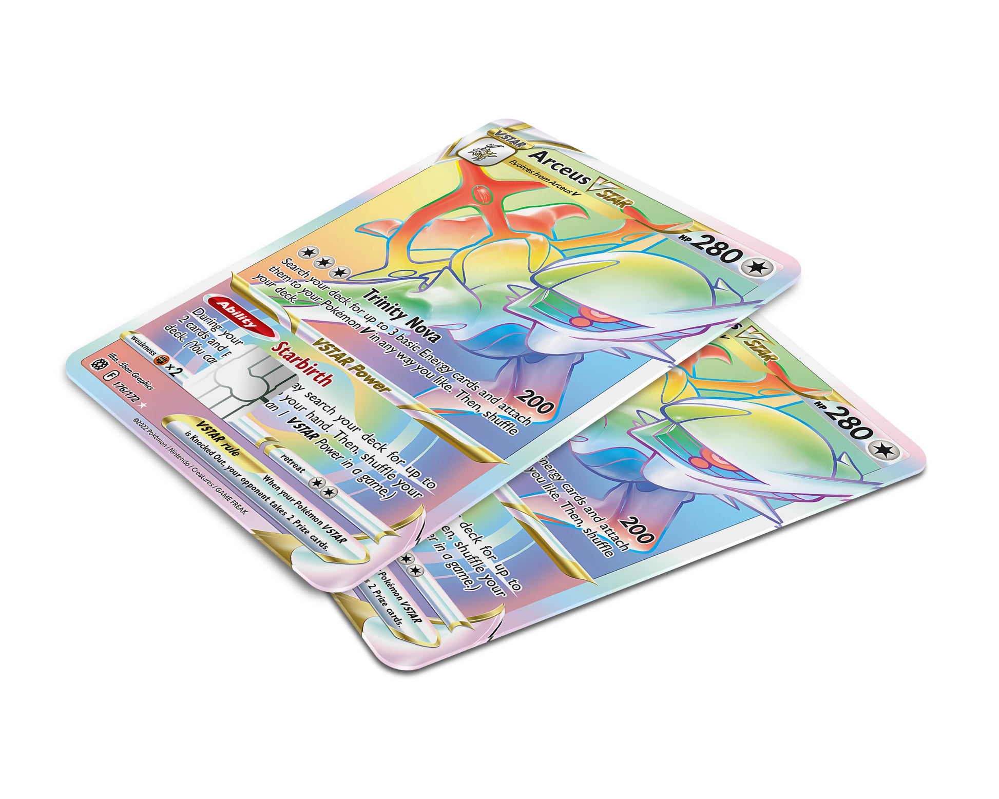 arceus rainbow pokemon card Rainbow Arceus Pokemon Card Credit Card Skin