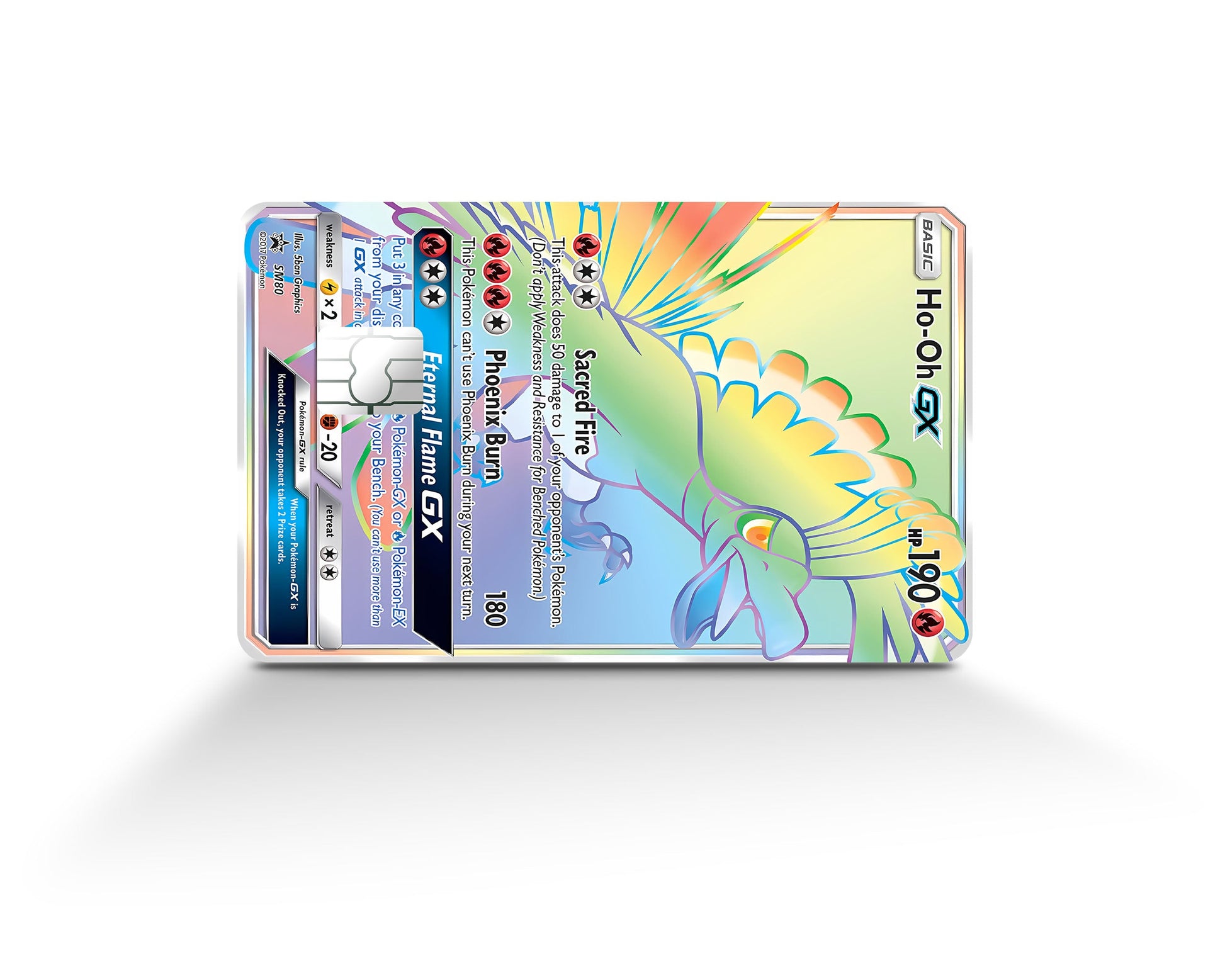 Rainbow Ho-oh Pokemon Card Credit Card Credit Card Skin Anime Town Creations Rainbow Ho-oh Pokemon Card Credit Card Credit Card Skin Anime Town Creations