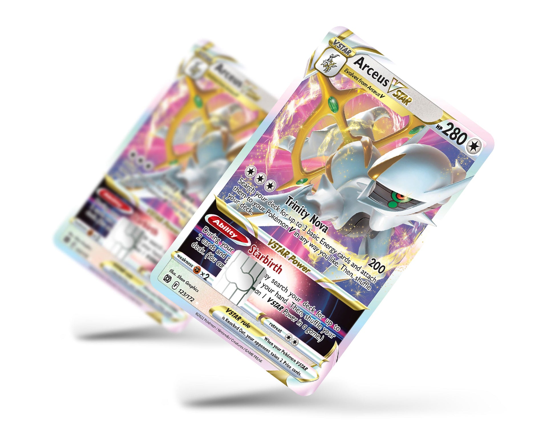 real arceus pokemon card Arceus Pokemon Card Credit Card Skin