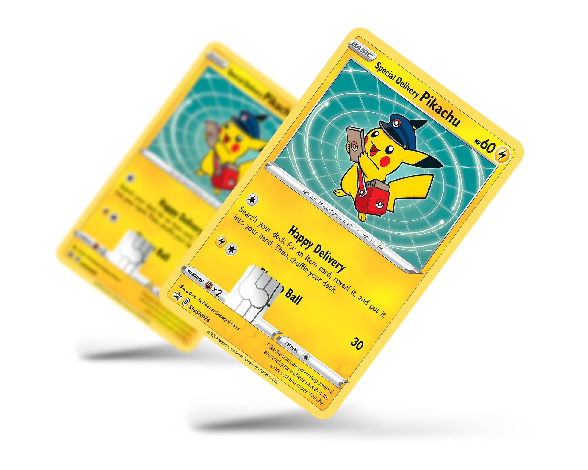 Anime Town Creations Credit Card Special Delivery Pikachu Pokemon Card Full Skins - Anime Pokemon Credit Card Skin