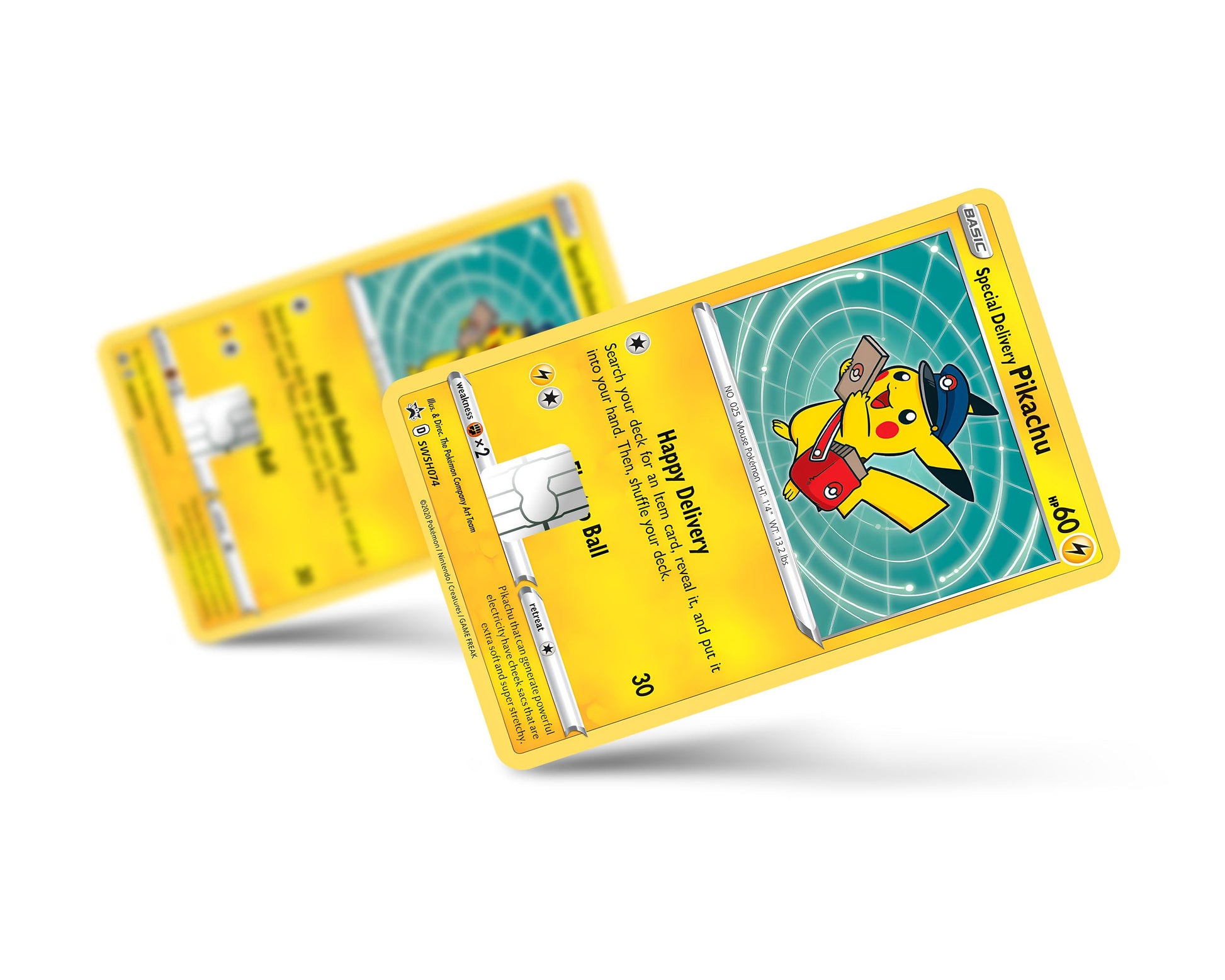 Anime Town Creations Credit Card Special Delivery Pikachu Pokemon Card Full Skins - Anime Pokemon Credit Card Skin