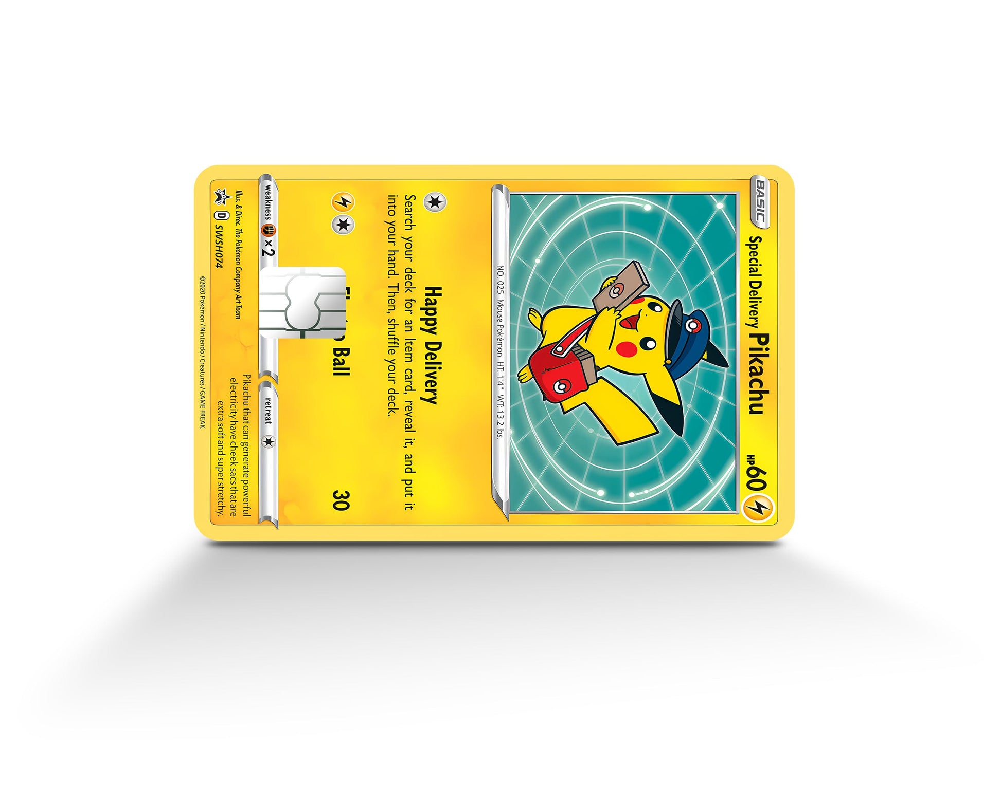 Anime Town Creations Credit Card Special Delivery Pikachu Pokemon Card Full Skins - Anime Pokemon Credit Card Skin