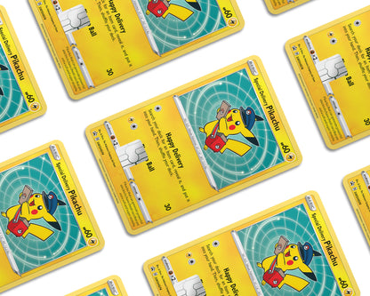Anime Town Creations Credit Card Special Delivery Pikachu Pokemon Card Window Skins - Anime Pokemon Credit Card Skin