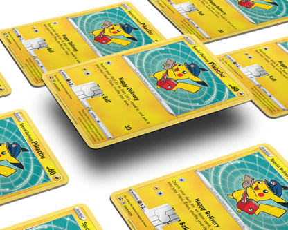 Anime Town Creations Credit Card Special Delivery Pikachu Pokemon Card Window Skins - Anime Pokemon Credit Card Skin