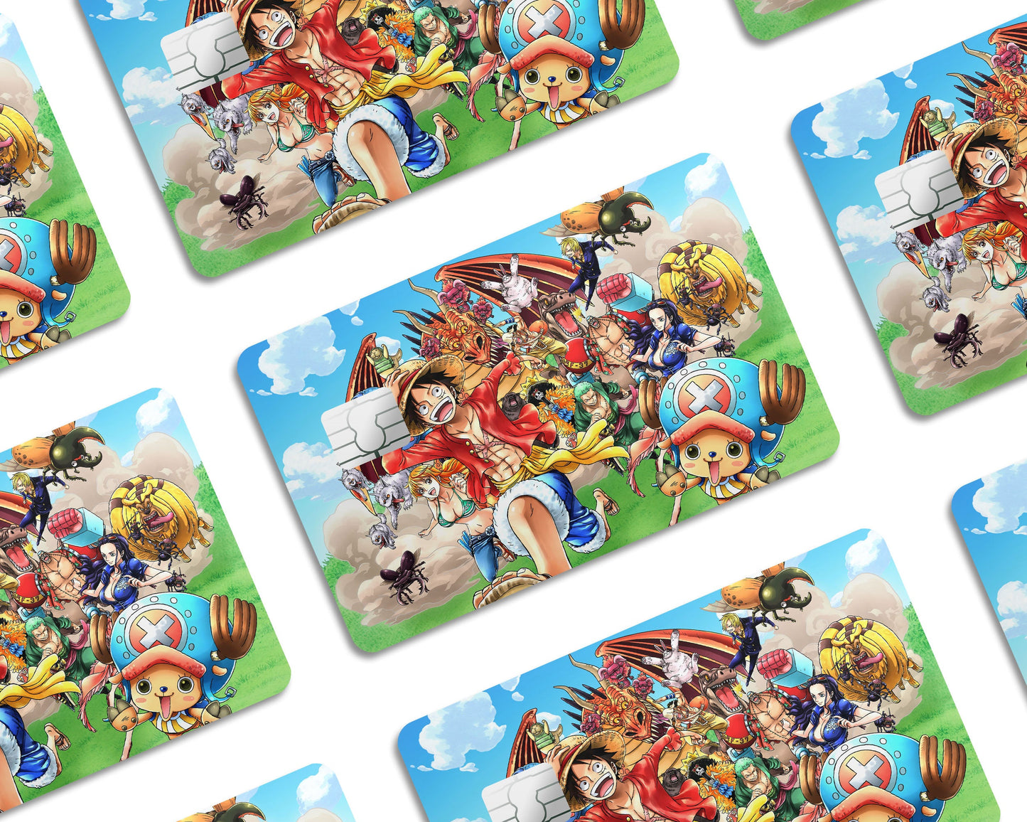Anime Town Creations Credit Card One Piece Luffy Gang Window Skins - Anime One Piece Credit Card Skin