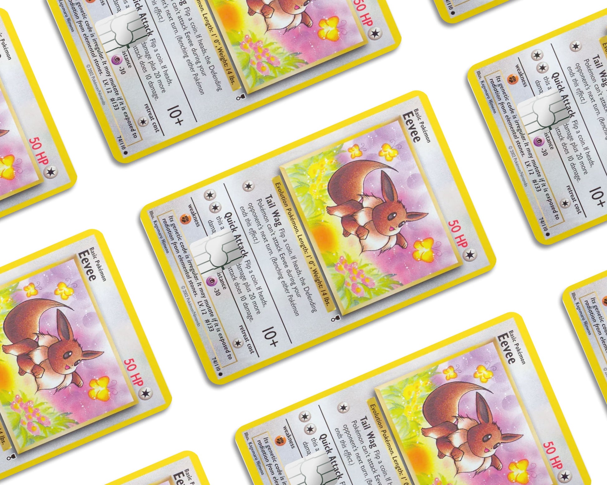 Anime Town Creations Credit Card Eevee Pokemon Card Window Skins - Anime Pokemon Credit Card Skin