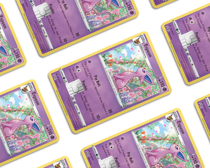 Anime Town Creations Credit Card Cute Espeon Pokemon Card Window Skins - Anime Pokemon Credit Card Skin
