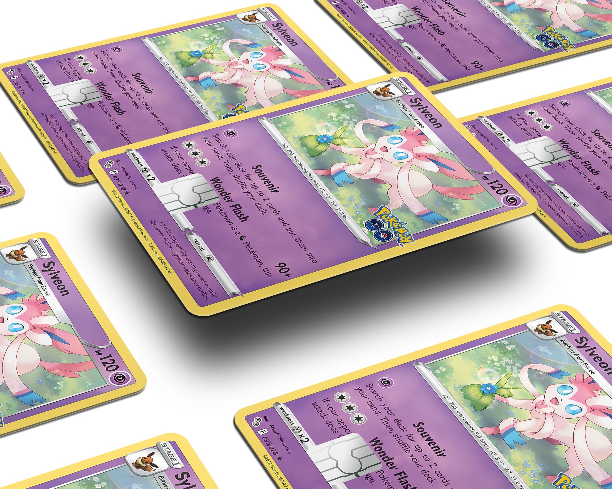 Anime Town Creations Credit Card Cute Sylveon Pokemon Card Window Skins - Anime Pokemon Credit Card Skin