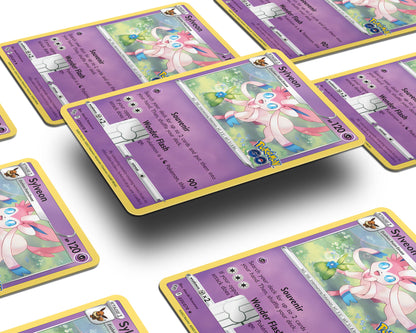 Anime Town Creations Credit Card Cute Sylveon Pokemon Card Window Skins - Anime Pokemon Credit Card Skin