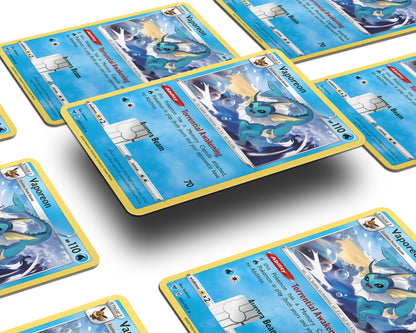 Anime Town Creations Credit Card Cute Vaporeon Pokemon Card Window Skins - Anime Pokemon Credit Card Skin