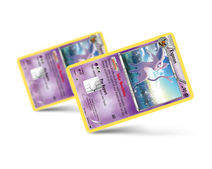 Anime Town Creations Credit Card Espeon Pokemon Card Full Skins - Anime Pokemon Credit Card Skin