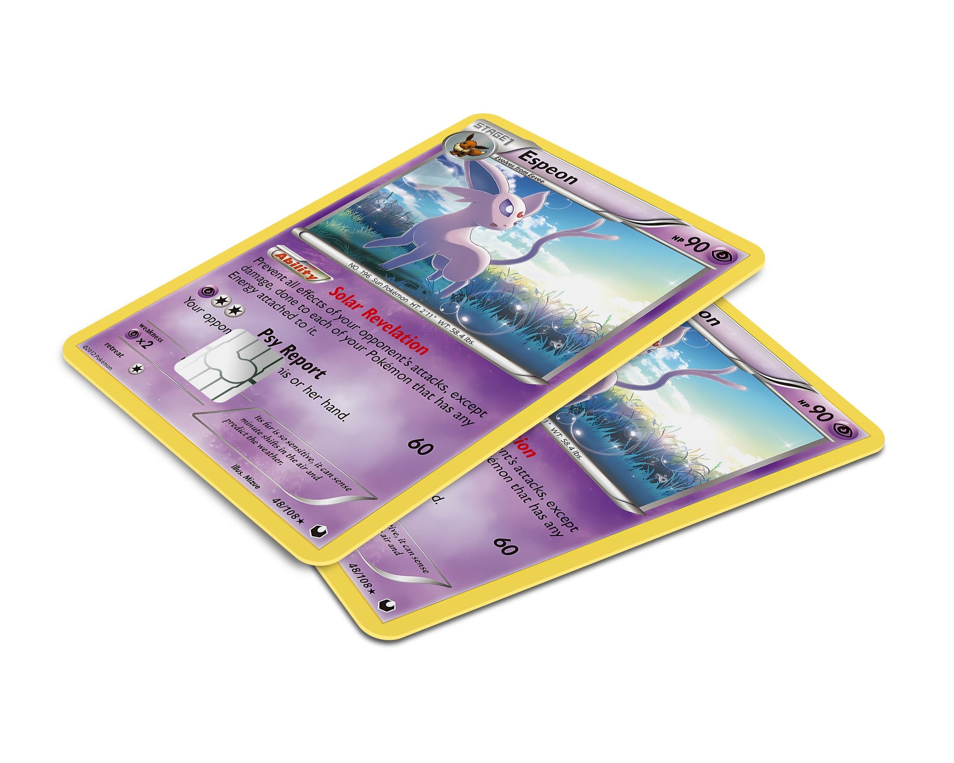 Anime Town Creations Credit Card Espeon Pokemon Card Window Skins - Anime Pokemon Credit Card Skin
