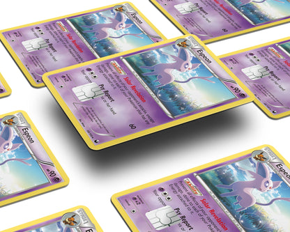 Anime Town Creations Credit Card Espeon Pokemon Card Window Skins - Anime Pokemon Credit Card Skin