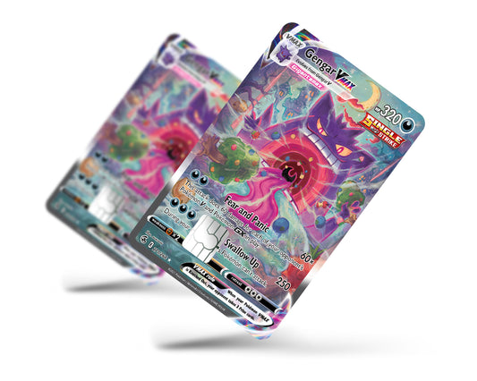 Anime Town Creations Credit Card Rare Gengar Vmax Pokemon Card Full Skins - Anime Pokemon Credit Card Skin