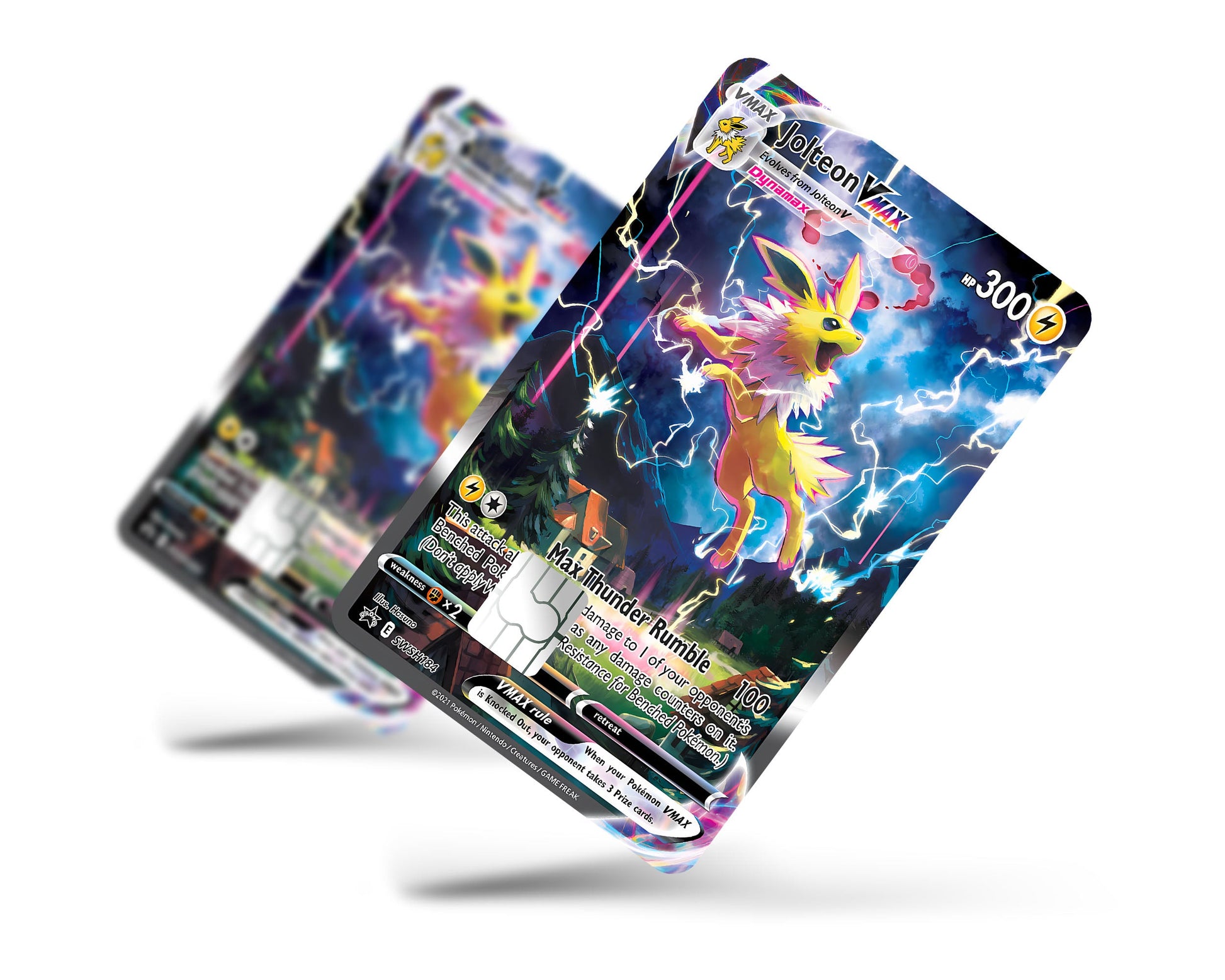 rare jolteon pokemon card Rare Jolteon Pokemon Card Credit Card Skin