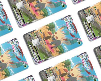 Anime Town Creations Credit Card Rare Leafeon Pokemon Card Window Skins - Anime Pokemon Credit Card Skin
