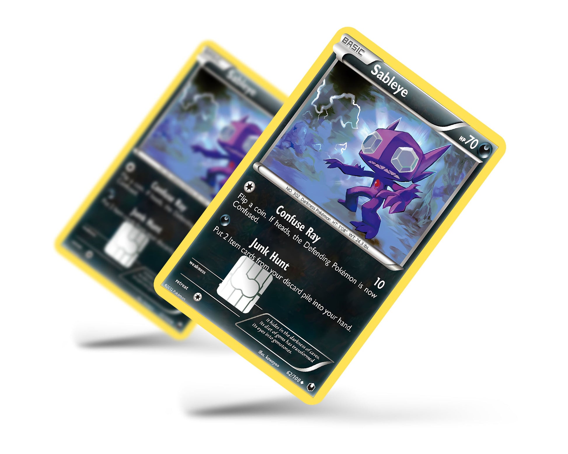 Anime Town Creations Credit Card Sableye Pokemon Card Full Skins - Anime Pokemon Credit Card Skin