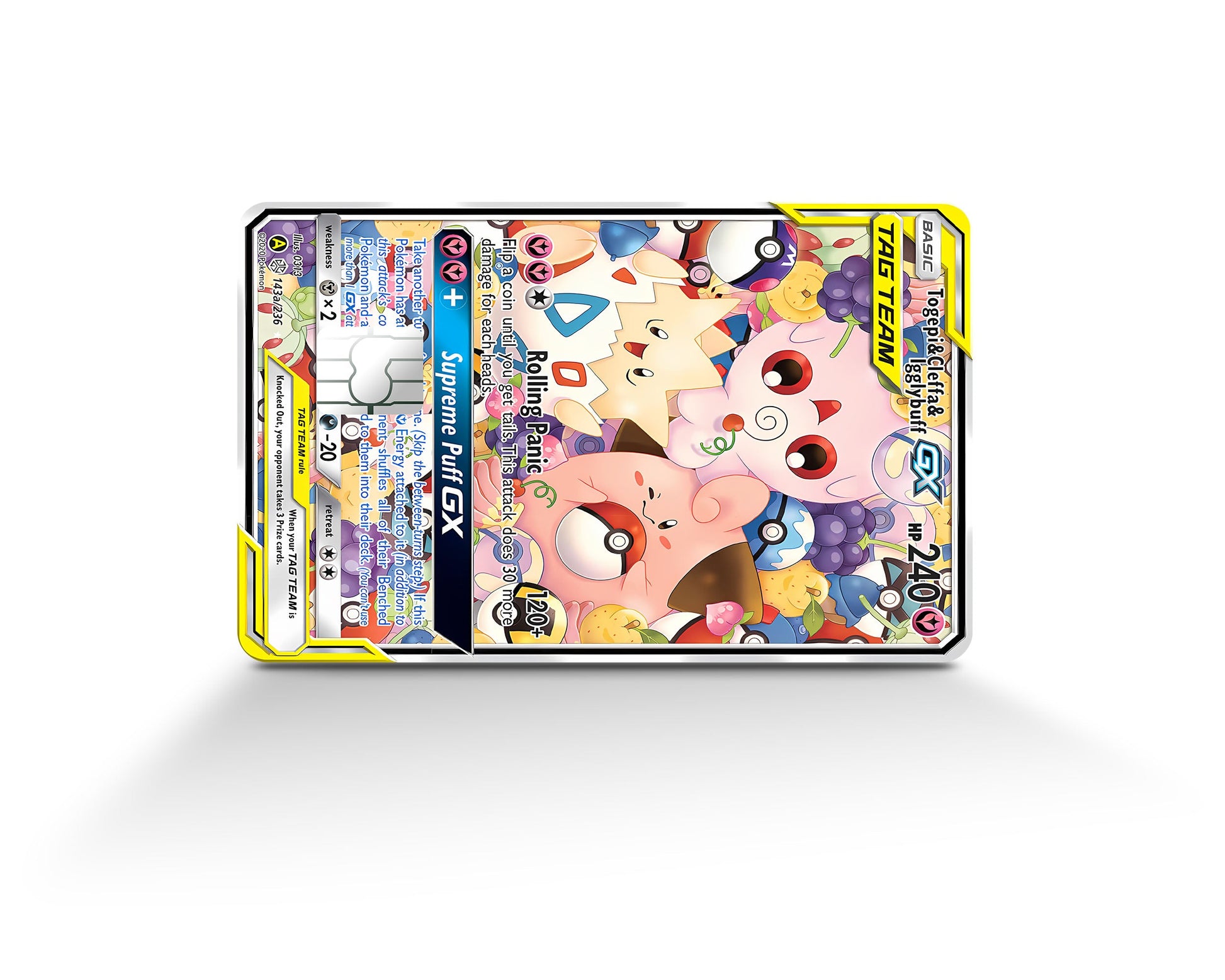 Anime Town Creations Credit Card Tag Cute Togepi Cleffa Igglybuff Pokemon Card Full Skins - Anime Pokemon Credit Card Skin