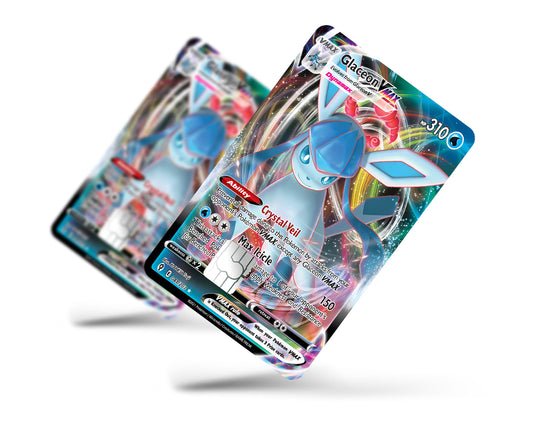 Anime Town Creations Credit Card Vmax Glaceon Pokemon Card Full Skins - Anime Pokemon Credit Card Skin