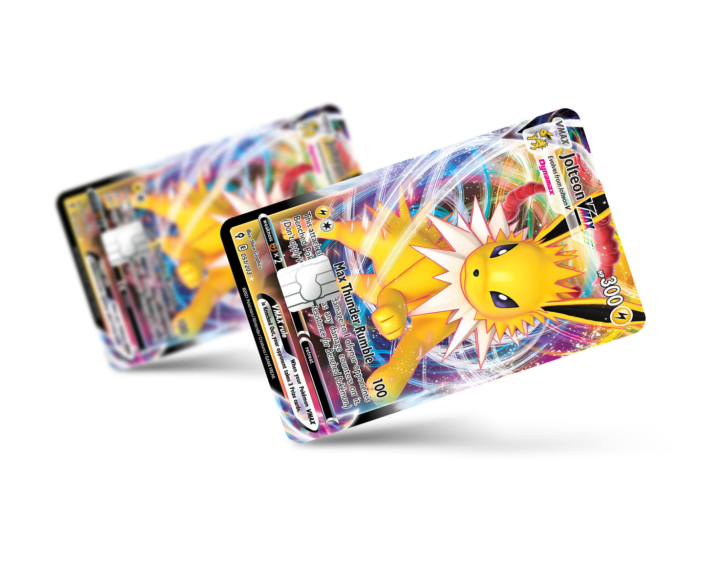 Anime Town Creations Credit Card Vmax Jolteon Pokemon Card Full Skins - Anime Pokemon Credit Card Skin