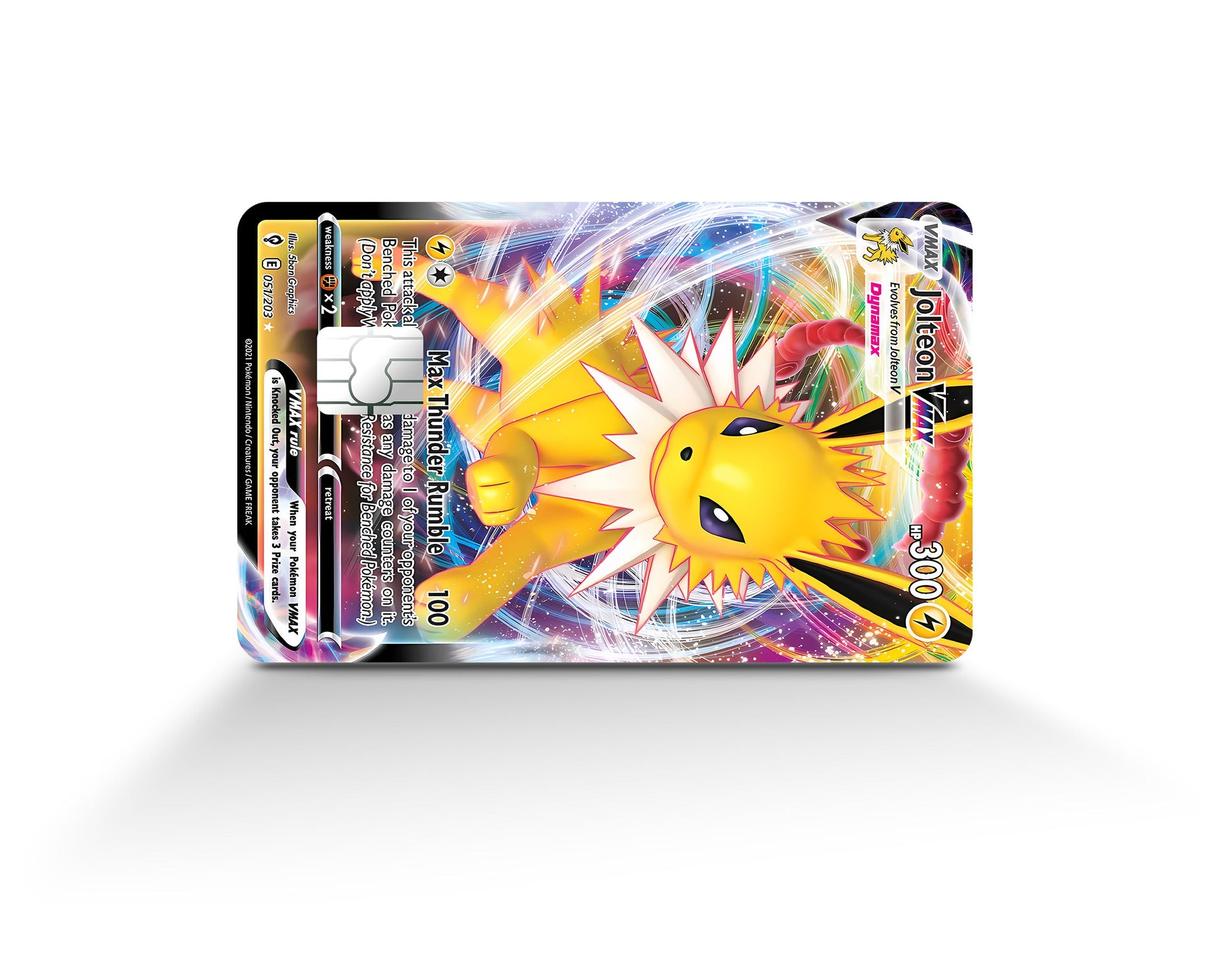 Anime Town Creations Credit Card Vmax Jolteon Pokemon Card Full Skins - Anime Pokemon Credit Card Skin