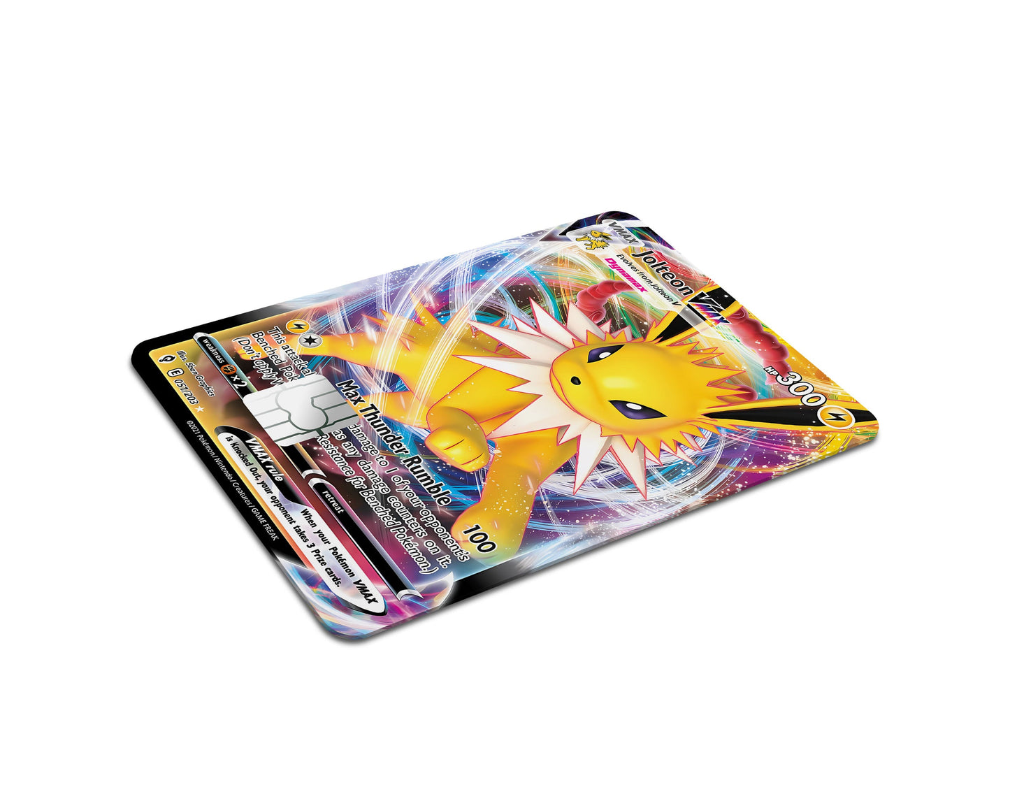 Anime Town Creations Credit Card Vmax Jolteon Pokemon Card Full Skins - Anime Pokemon Credit Card Skin