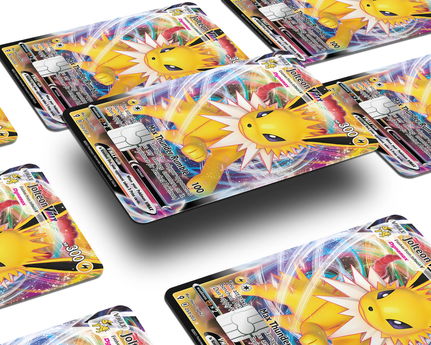 Anime Town Creations Credit Card Vmax Jolteon Pokemon Card Window Skins - Anime Pokemon Credit Card Skin