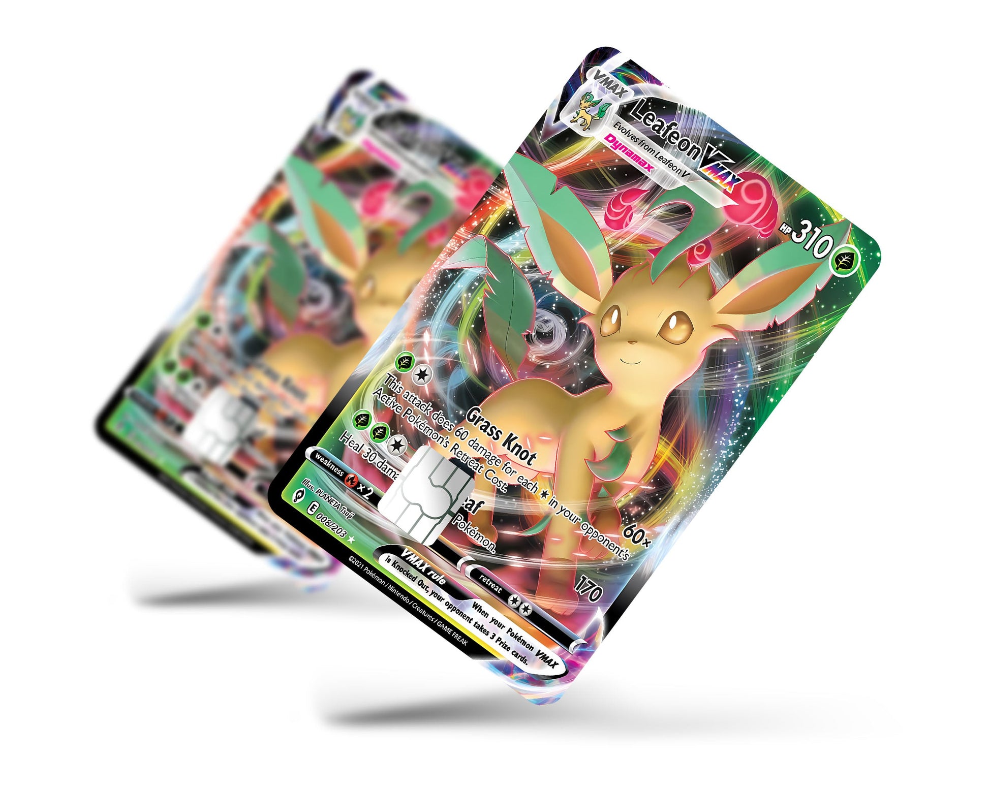 Vmax Leafeon Pokemon Card Credit Card Skin