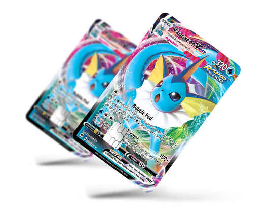 Anime Town Creations Credit Card Vmax Vaporeon Pokemon Card Full Skins - Anime Pokemon Credit Card Skin