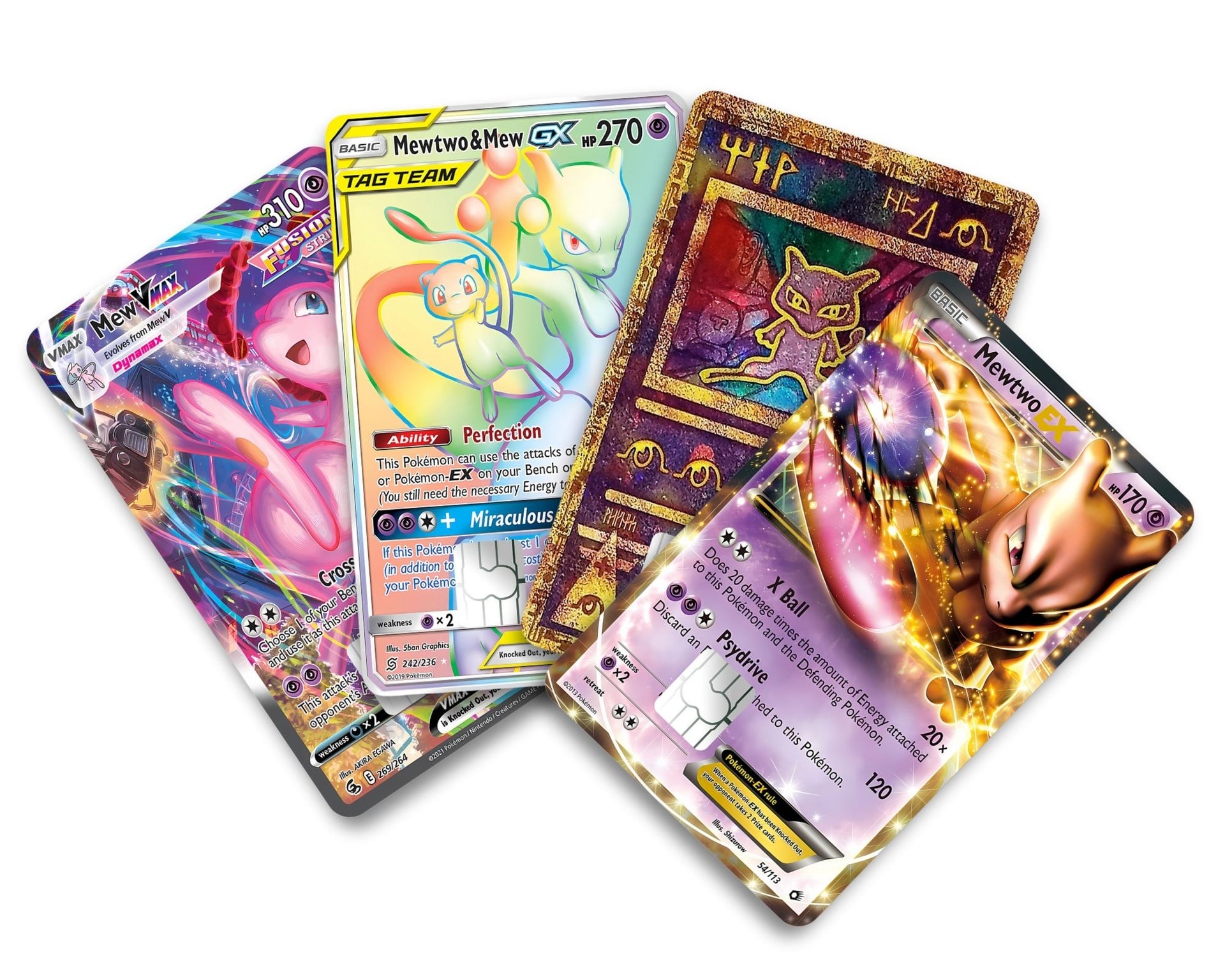 Mew & Mewtwo Pokemon Cards Credit Card Bundle Skin - Full / Small Mew & Mewtwo Pokemon Cards Credit Card Bundle Skin - Full / Small