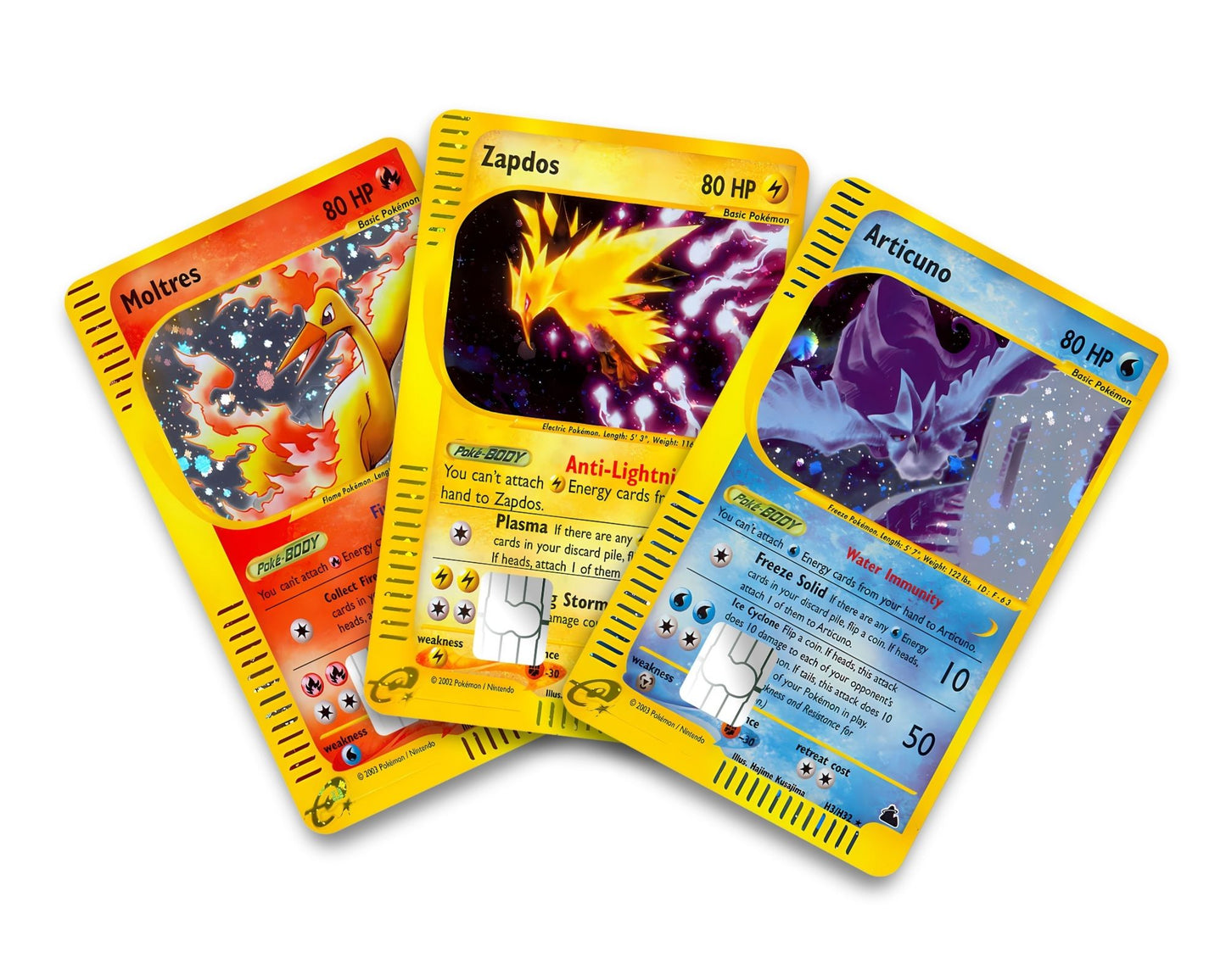 Pokemon Artistic Legendary Birds Credit Card Bundle Skin