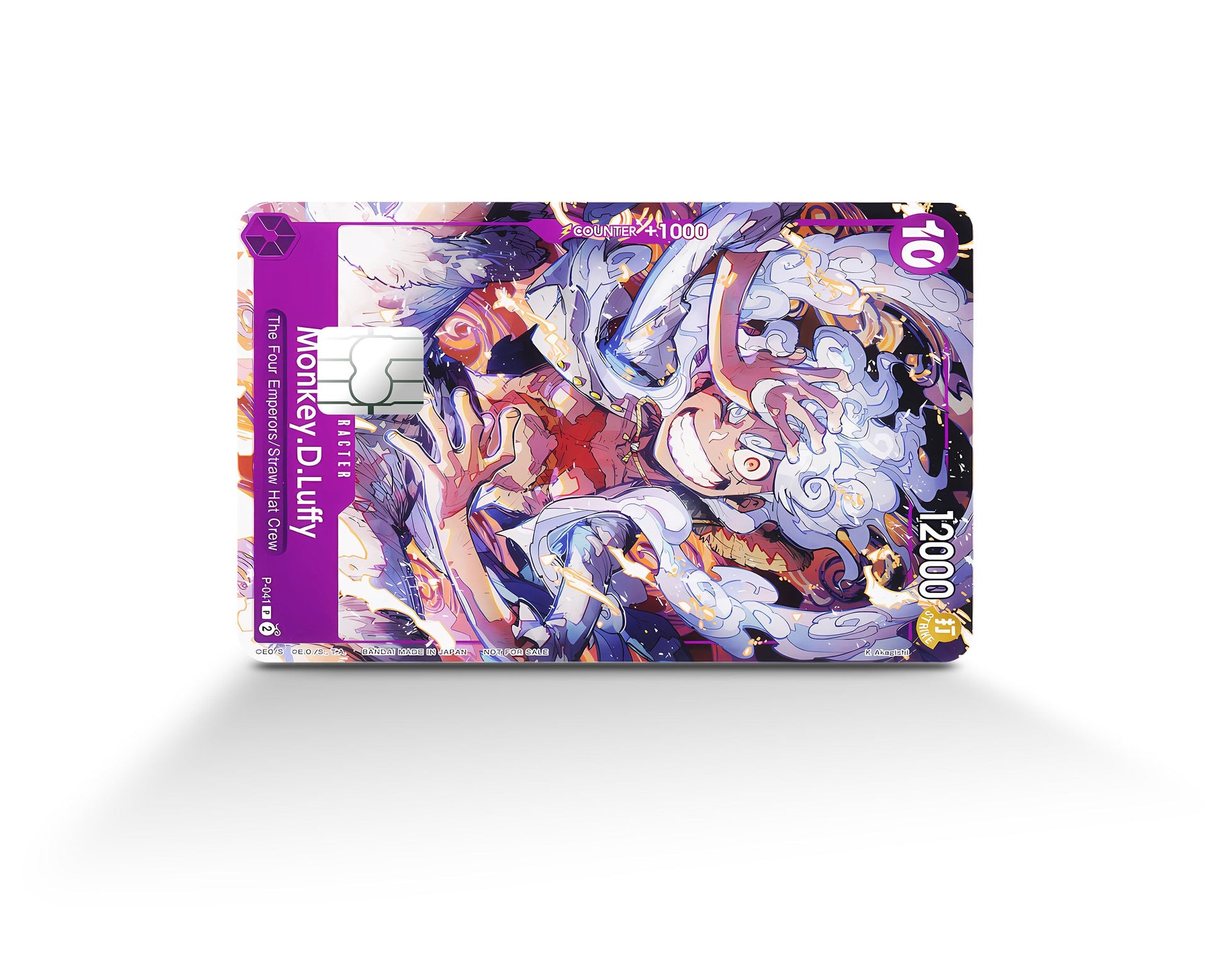 Anime Town Creations Credit Card Gear 5 Luffy Smile One Piece Card Full Skins - Anime One Piece Credit Card Skin