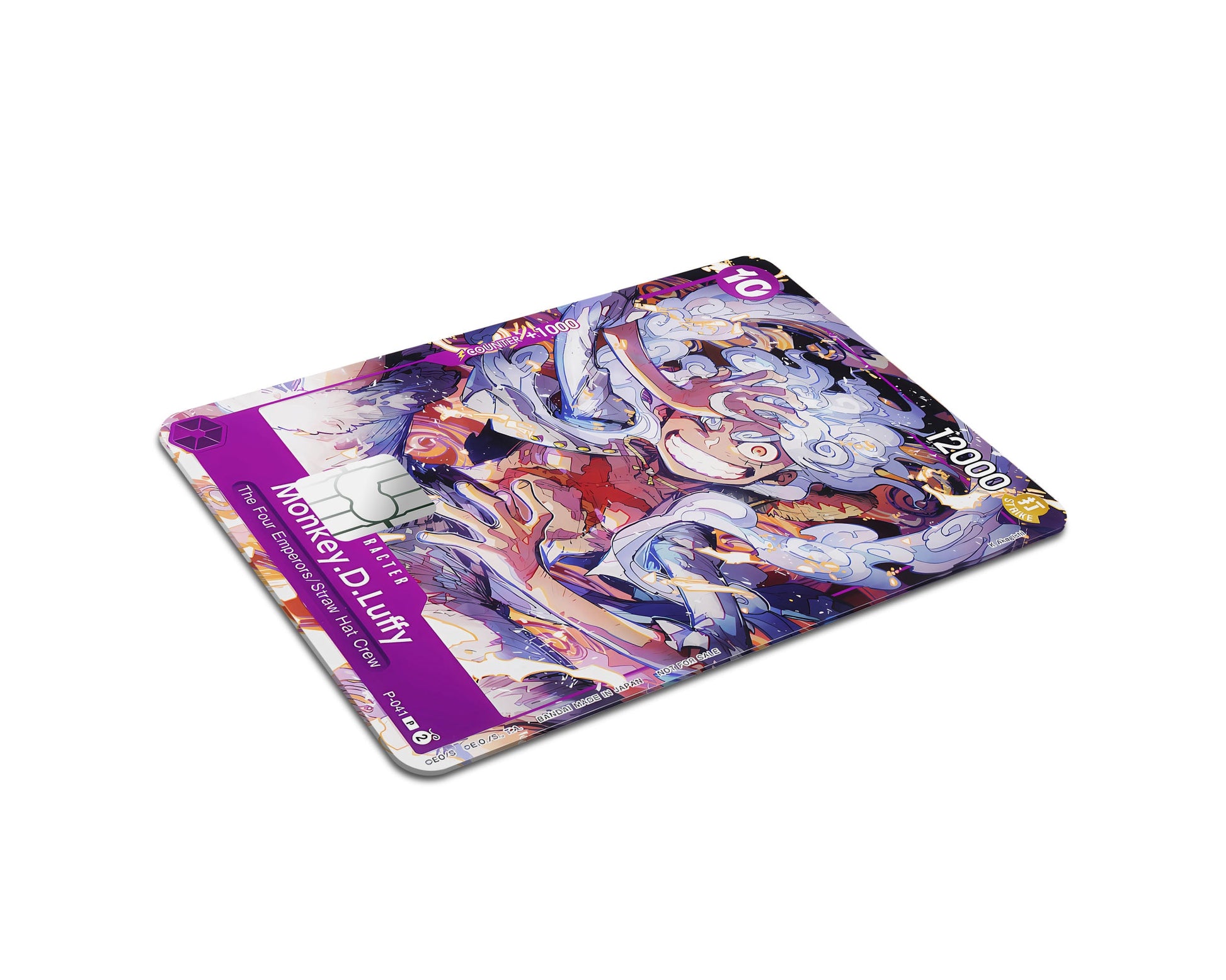 Anime Town Creations Credit Card Gear 5 Luffy Smile One Piece Card Half Skins - Anime One Piece Credit Card Skin