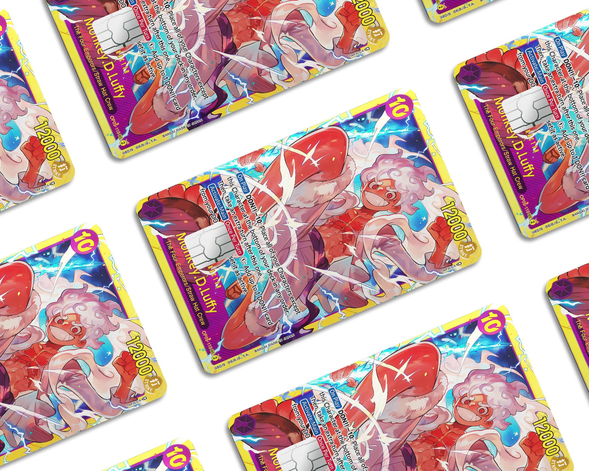 Anime Town Creations Credit Card Joyboy Luffy One Piece Card Window Skins - Anime One Piece Credit Card Skin