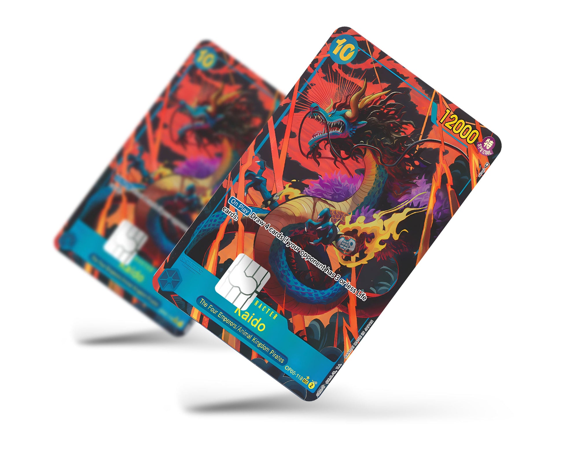 Anime Town Creations Credit Card Kaido Dragon One Piece Card Full Skins - Anime One Piece Credit Card Skin