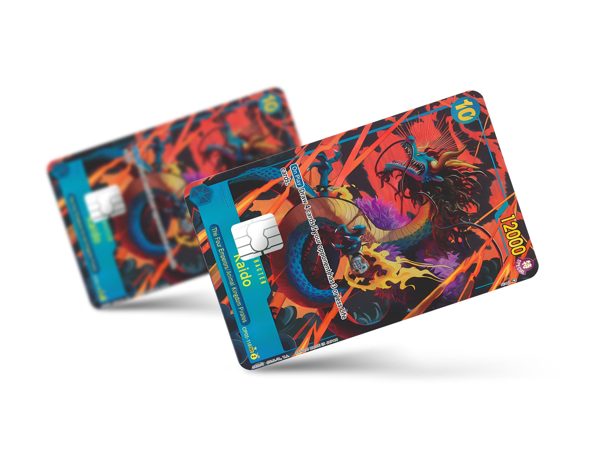 Anime Town Creations Credit Card Kaido Dragon One Piece Card Full Skins - Anime One Piece Credit Card Skin