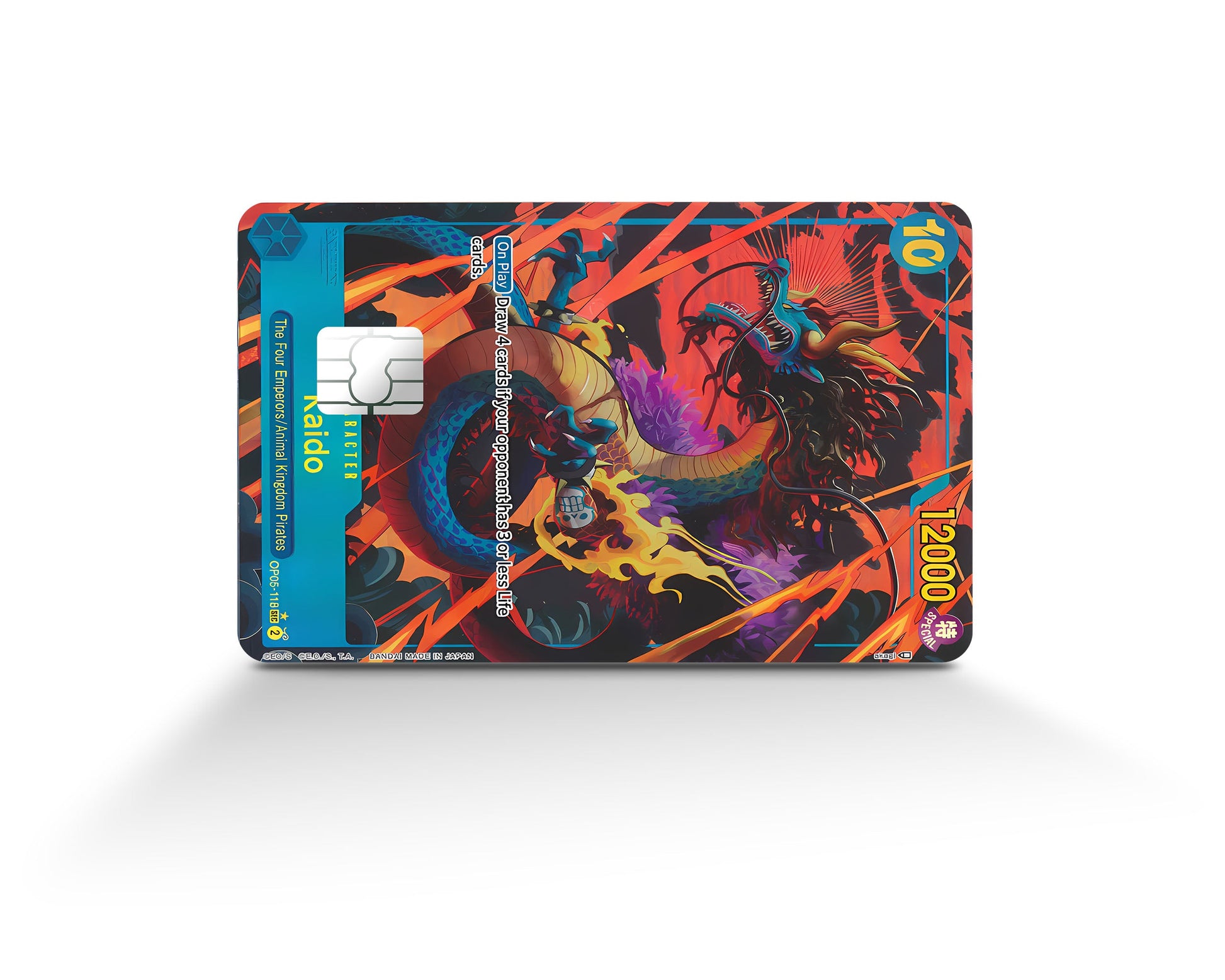 Anime Town Creations Credit Card Kaido Dragon One Piece Card Full Skins - Anime One Piece Credit Card Skin