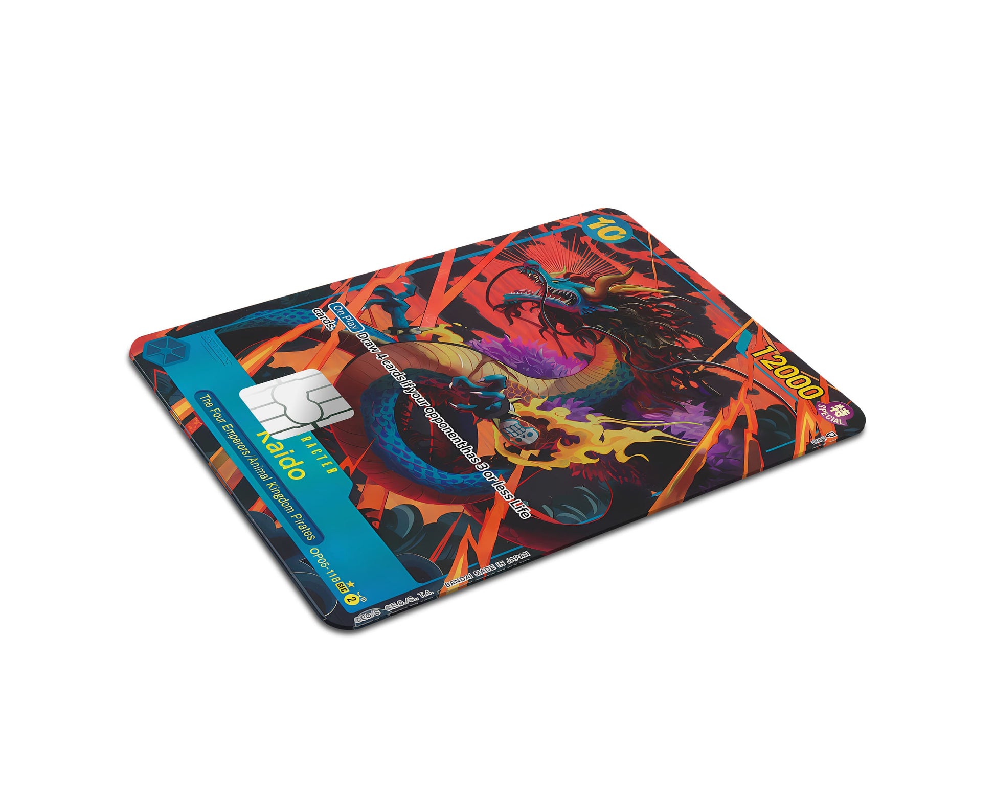 Anime Town Creations Credit Card Kaido Dragon One Piece Card Half Skins - Anime One Piece Credit Card Skin
