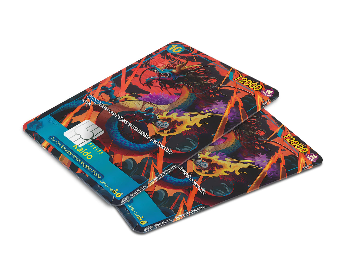 Anime Town Creations Credit Card Kaido Dragon One Piece Card Window Skins - Anime One Piece Credit Card Skin