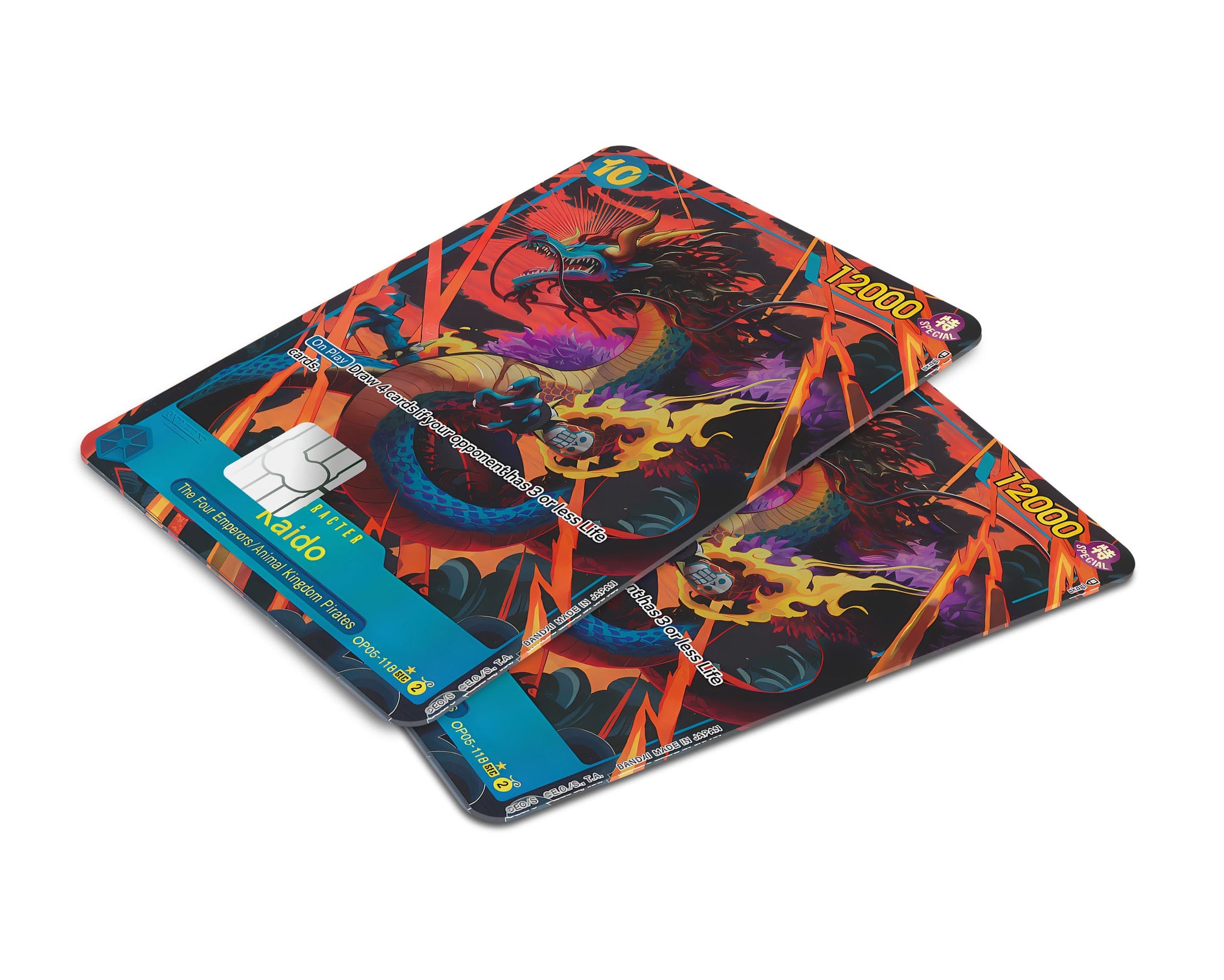 Anime Town Creations Credit Card Kaido Dragon One Piece Card Window Skins - Anime One Piece Credit Card Skin