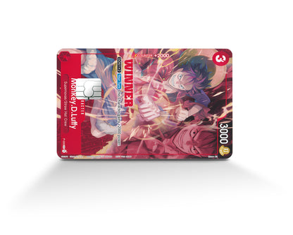 Anime Town Creations Credit Card Red Luffy One Piece Card Full Skins - Anime One Piece Credit Card Skin
