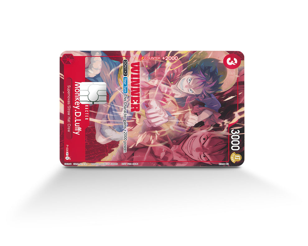 Red Luffy One Piece Card Credit Card Credit Card Skin Anime Town