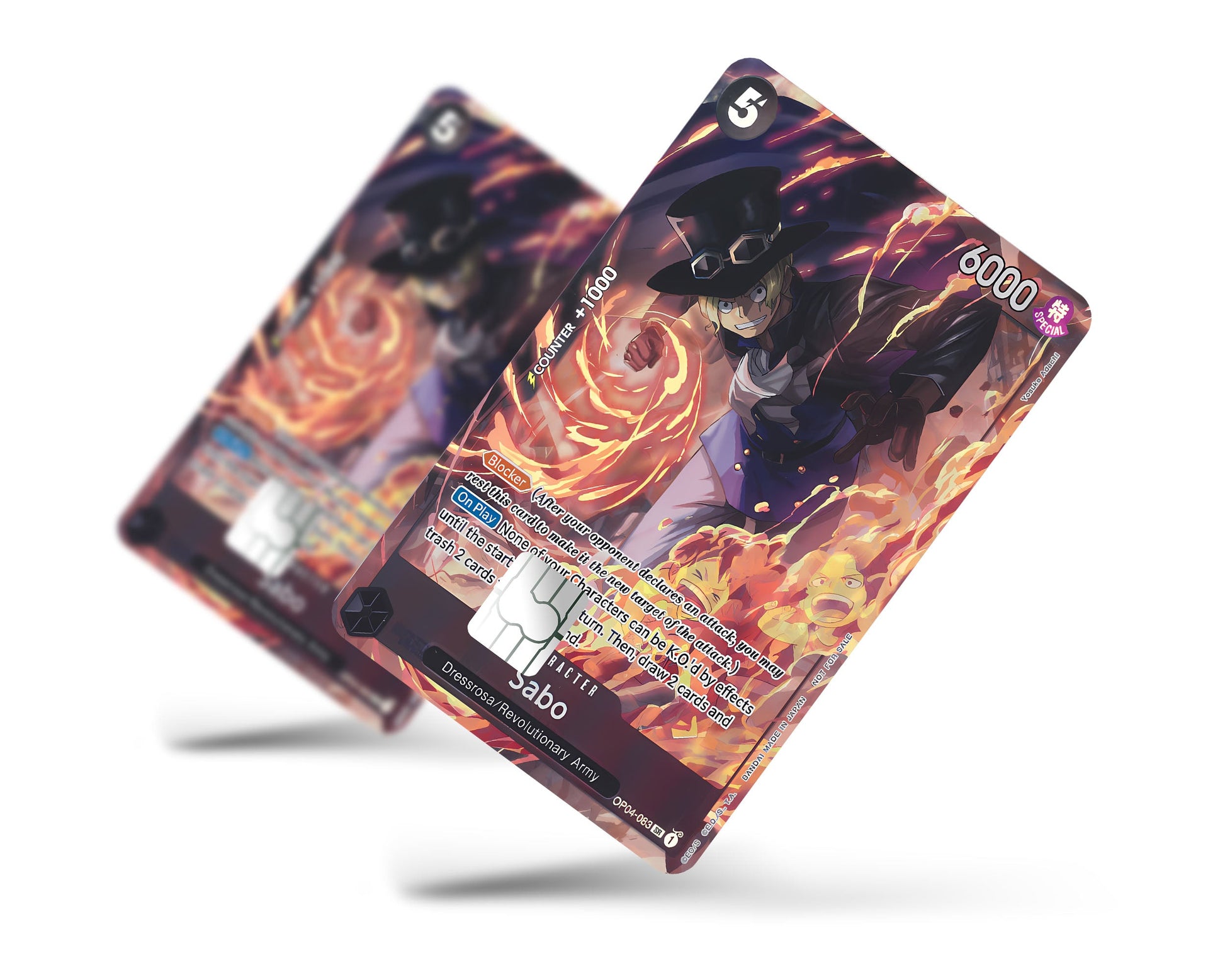 Anime Town Creations Credit Card Sabo One Piece Card Full Skins - Anime One Piece Credit Card Skin