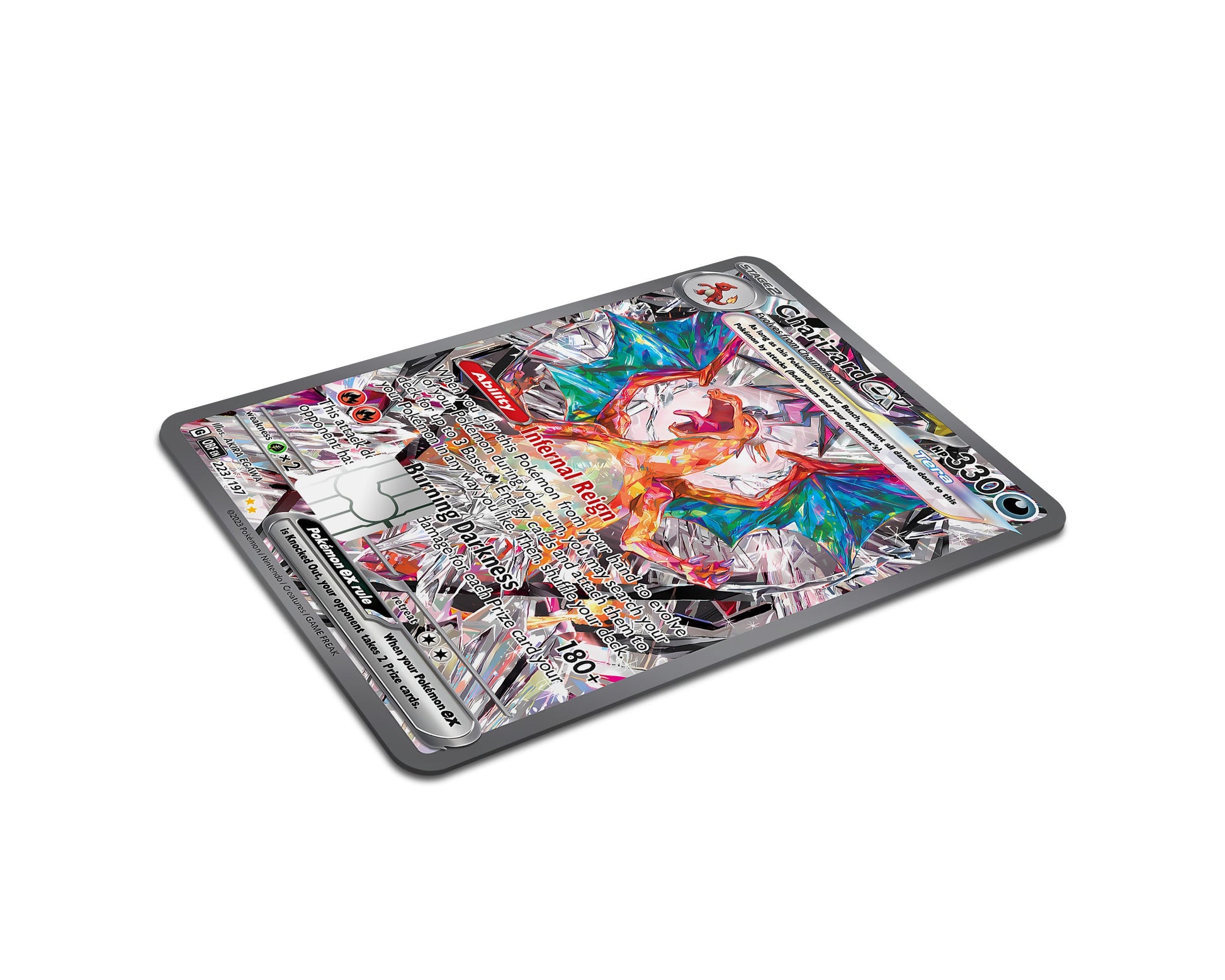 Anime Town Creations Credit Card Charizard EX Pokemon Card Half Skins - Anime Pokemon Credit Card Skin