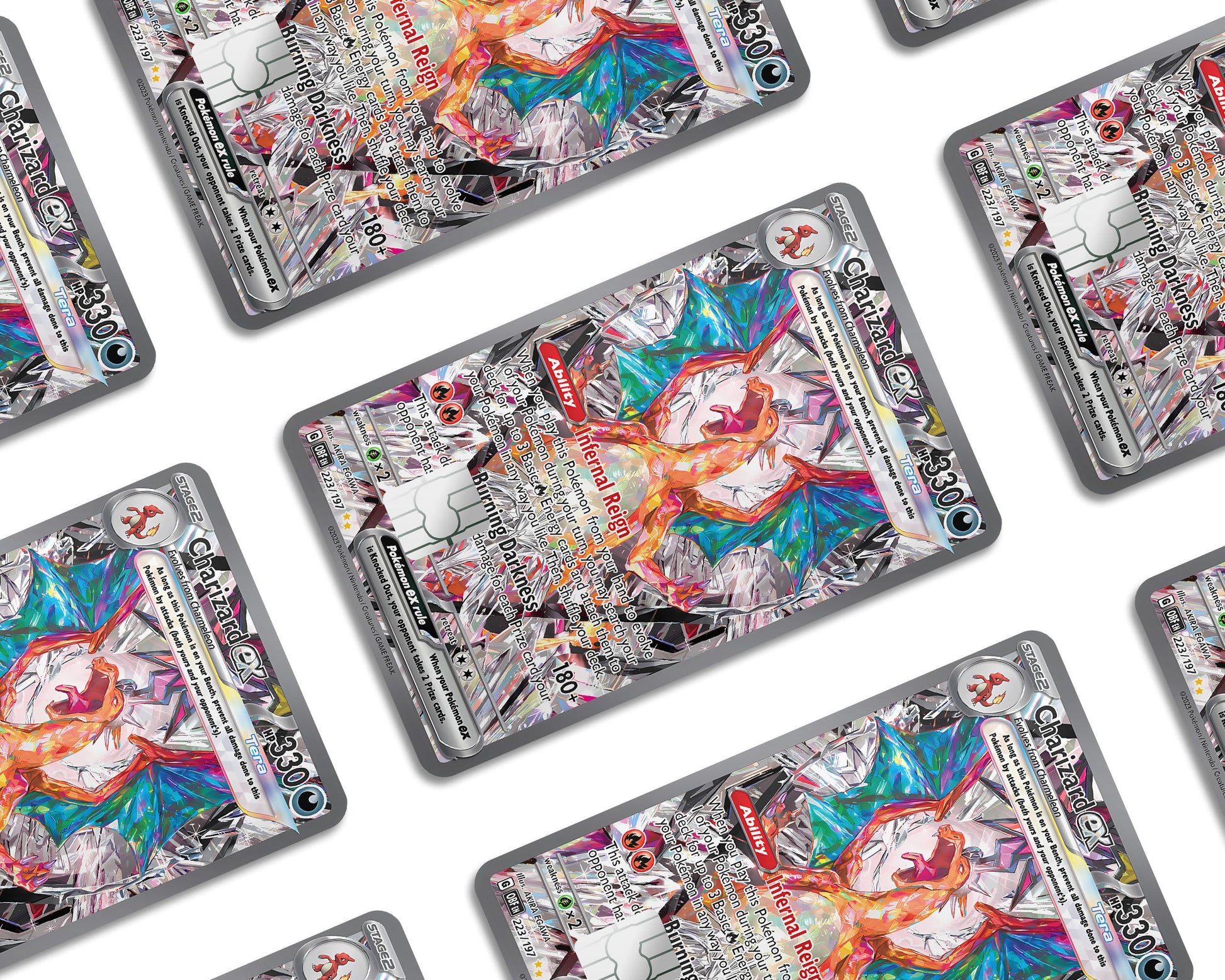 Anime Town Creations Credit Card Charizard EX Pokemon Card Window Skins - Anime Pokemon Credit Card Skin