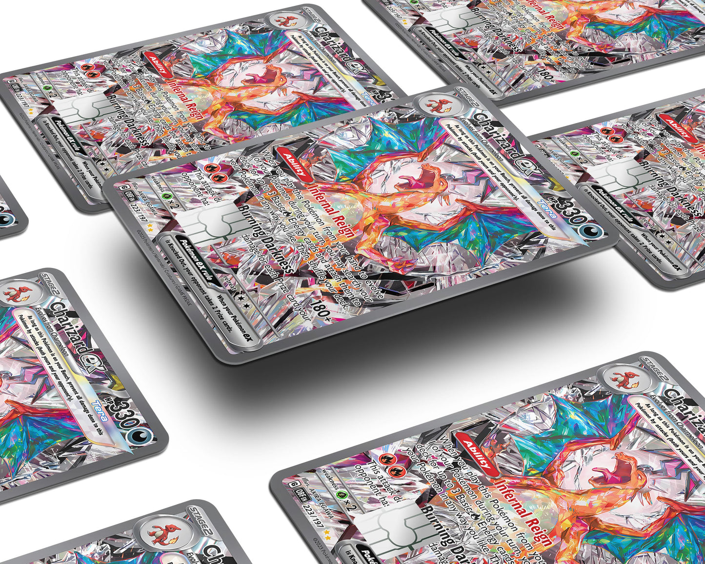 Anime Town Creations Credit Card Charizard EX Pokemon Card Window Skins - Anime Pokemon Credit Card Skin