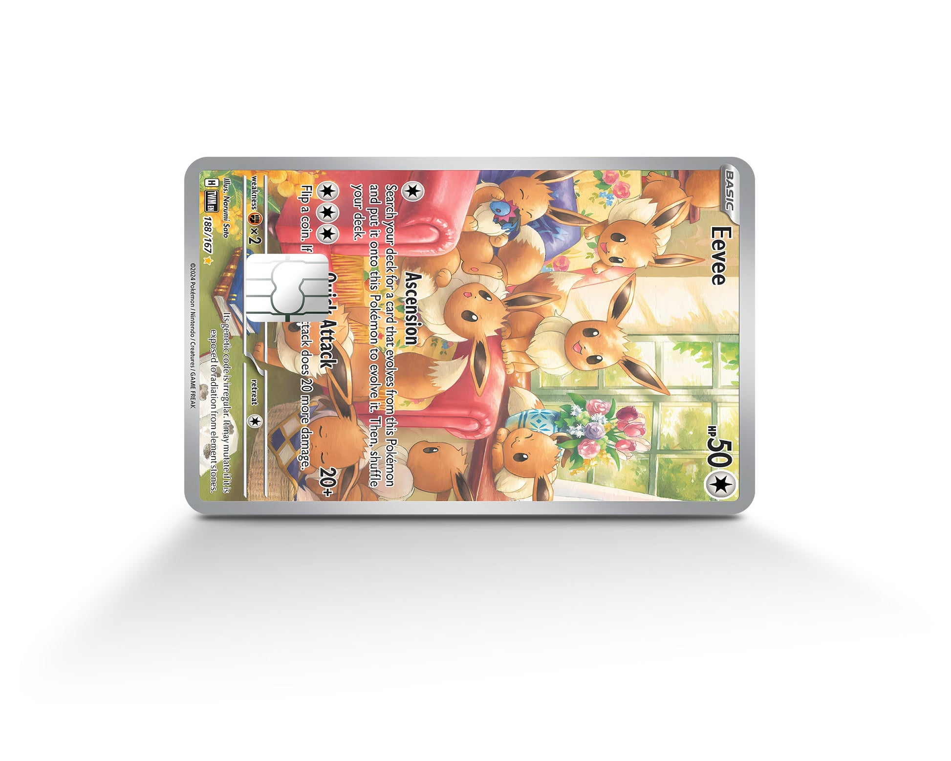 Anime Town Creations Credit Card Eevee Affair Pokemon Card Full Skins - Anime Pokemon Credit Card Skin