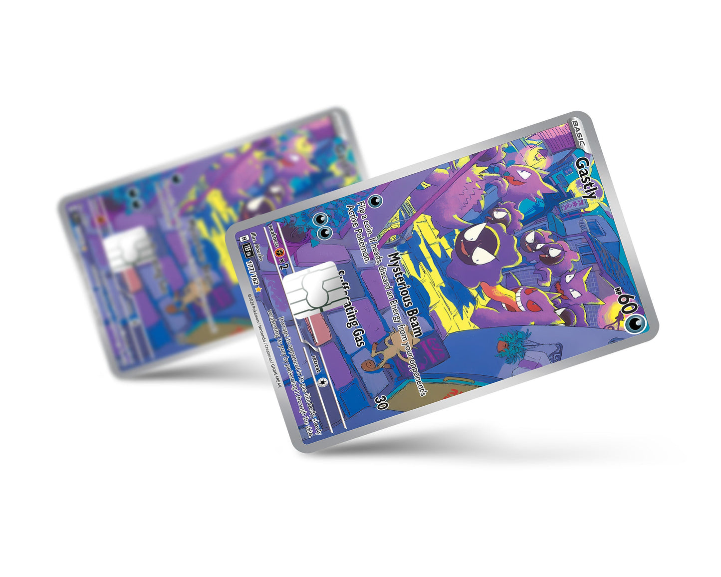 Anime Town Creations Credit Card Gastly Alleyway Pokemon Card Full Skins - Anime Pokemon Credit Card Skin