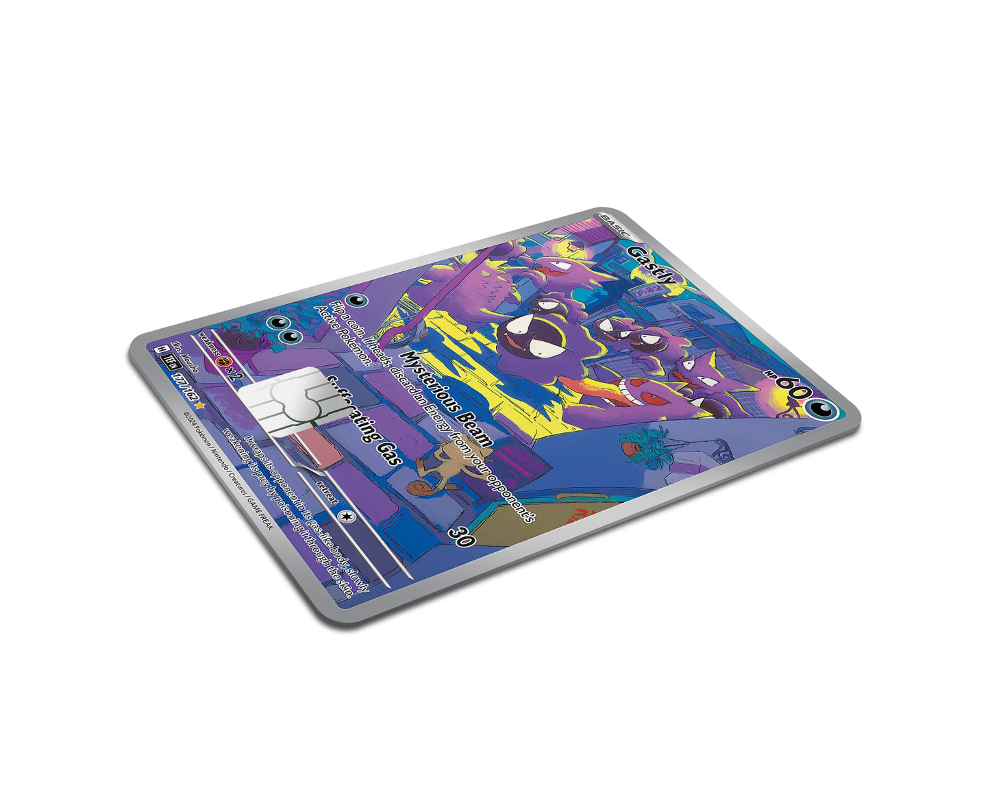 Anime Town Creations Credit Card Gastly Alleyway Pokemon Card Half Skins - Anime Pokemon Credit Card Skin